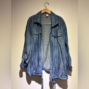 Chico’s Tencel chambray denim jacket 3 XL 16/18